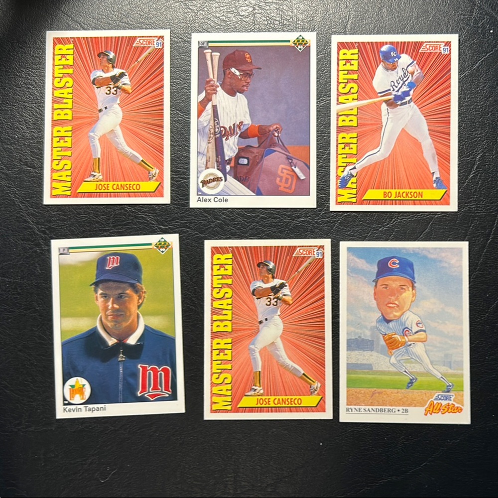 Master Blaster Baseball Card Set Bo Jackson and Jose Canseco !!!! :)